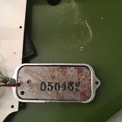 Vintage 1965 Airline Bighorn Green Solid Body Electric Guitar USA Made Kay + Original Gig Bag RARE image 23