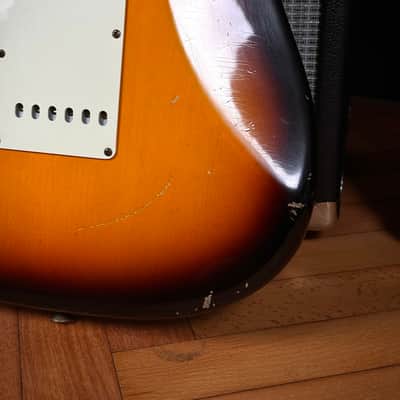 2009 Fender 59 John Cruz Strat Masterbuilt Sunburst Relic image 16