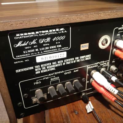 Vintage Marantz SR 4000 Stereo Receiver Amplifier Great Condition, Very Clean image 4