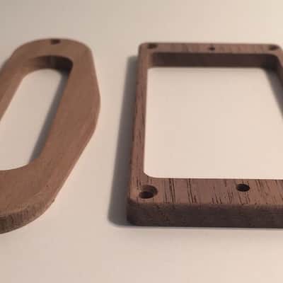 Guilford American Black Walnut Flat H/T Humbucker Tele Pickup Ring Set - USA image 3