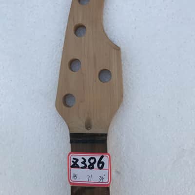 Maple Wood 5 String Electric Bass Guitar Neck and Rosewood 24 Frets Fretboard image 2