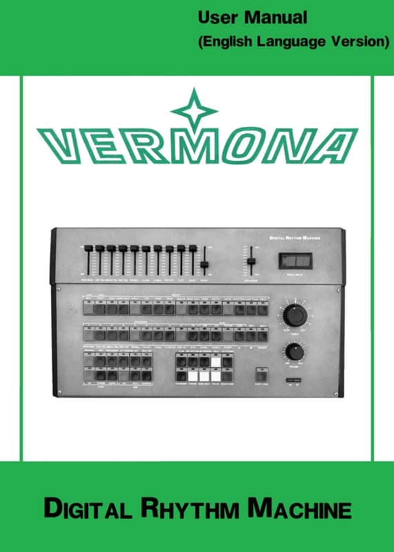 Vermona DRM User Manual (English Language version) image 1