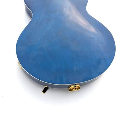 Nashville L5 Electric Guitar Hollow Body bLUE Flamed Maple Jazz Guitar Bigsby image 7