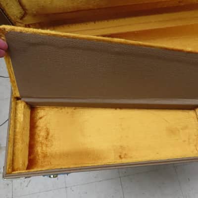Fender Vintage Brown Tolex Deluxe Hard Side Case, w/ Gold Interior (USA) image 3