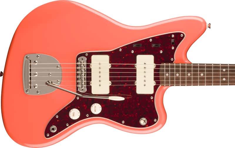Squier Classic Vibe '60s Jazzmaster Laurel Fingerboard Tortoishell Pickguard Tahitian Coral image 1