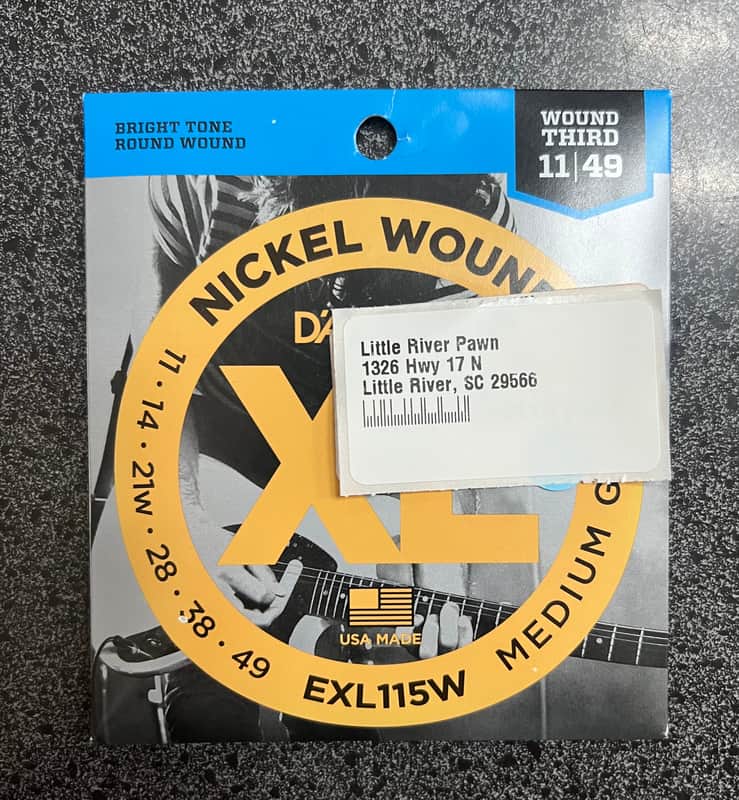 D'Addario EXL115w Nickel Wound Medium / Blues-Jazz Rock Electric Guitar Strings, Wound 3rd, 11-49 2000 - 2020 - Nickel image 1