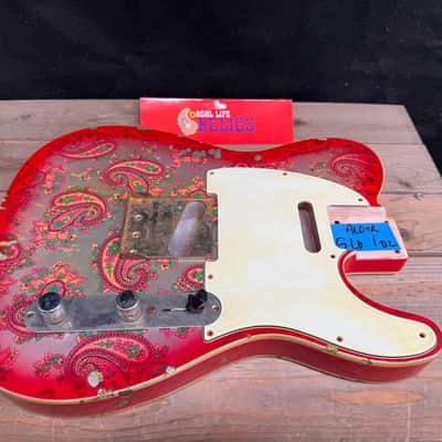 Real Life Relics 60’s Style Tele® Telecaster® Body Double Bound Aged Red Paisley