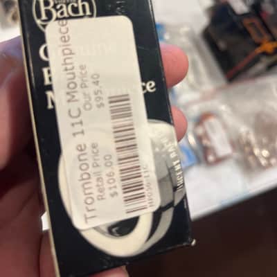 Bach 35011C Small Shank Tenor Trombone Mouthpiece - 11C 2010s - Silver image 2