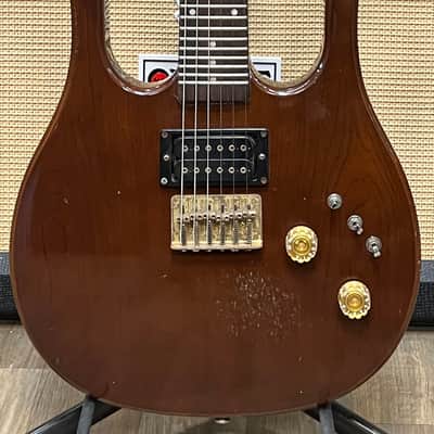 Hondo II HP-1081 Longhorn Guitarlin 31 Frets 1980 - Walnut image 2