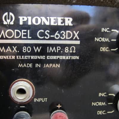 Pr Pioneer CS-63DX Vintage Speakers 4 Way, 6 Drivers, 15" Woofer, Horn Tweeter, Walnut Veneer, Ex So image 4