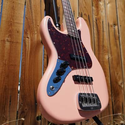 G&L USA JB Sunset Coral Left Handed 4-String Electric Bass Guitar w/ Black Tolex Case (2022) image 4