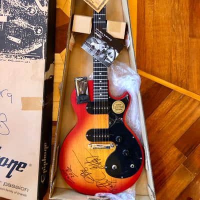 Epiphone Les Paul SL Electric Guitar Autograph by Rock Band "ZEBRA" Heritage Cherry Sunburst image 2