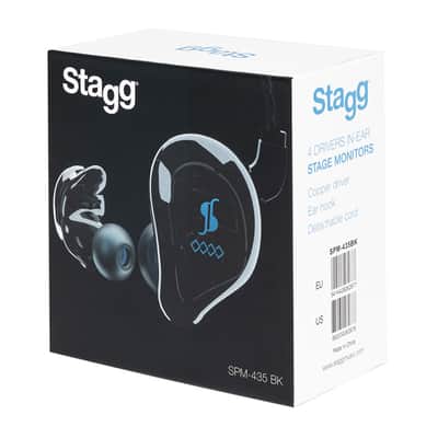 STAGG SPM-435 BK High resolution, 4 drivers, sound isolating earphones image 4