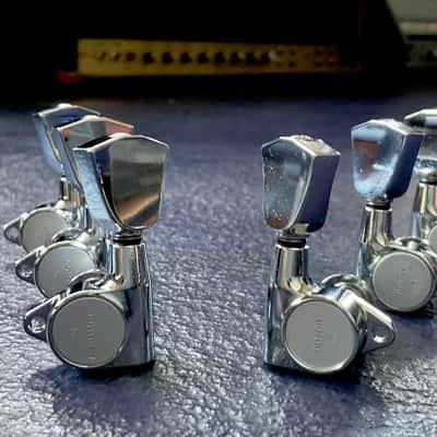 GOTOH 3 + 3 CHROME FINISHED TUNERS - VERY GOOD COND - MIJ image 3