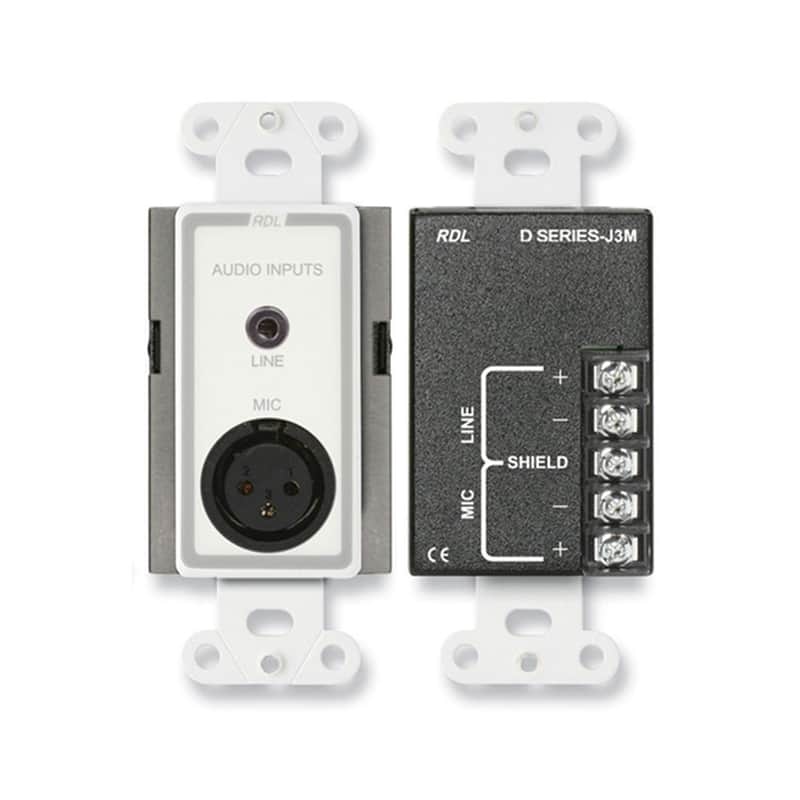 RDL D-J3M Mic/Line Input Assembly - XLR and Mini Input Jacks image 1