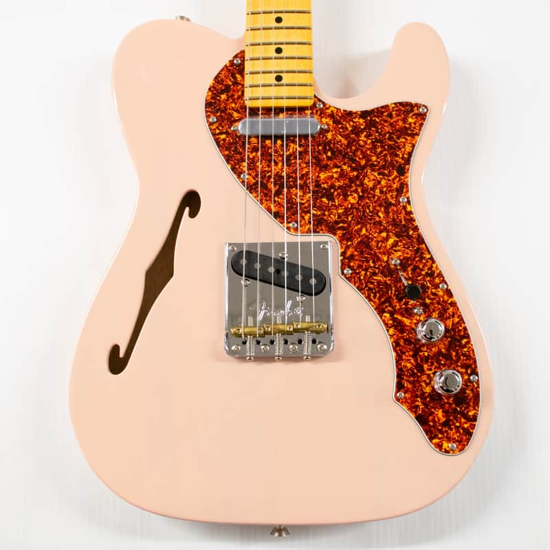 Fender American Professional II Telecaster Thinline Electric Guitar - Transparent Shell Pink with Maple Fingerboard image 1