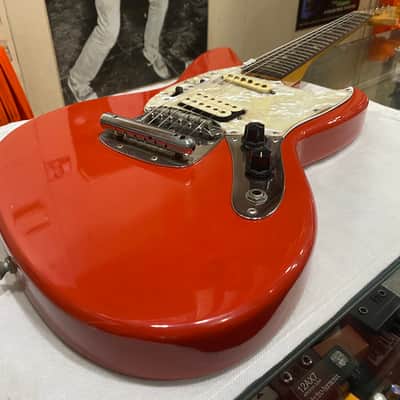 1996 Fender Japan Kurt Cobain JT-95 Jag-Stang - Fiesta Red Electric Guitar image 9