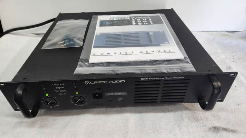 Legendary Amplifier Crest  Audio Professional Power Amplifier 6001 Crest’s legendary “overbuilt” power supply . Made In USA image 1
