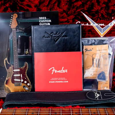Fender Custom Shop 1956 Stratocaster Roasted Relic Faded Two-Tone Sunburst w/ Gold Guard, Fat '60s Pickups image 15