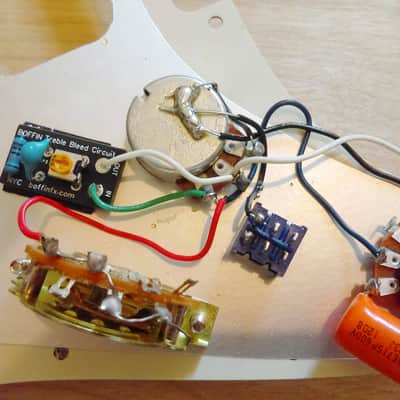Boffin FX Guitar Adjustable Treble Bleed Circuit 3 Pack 1,061 Hz Green Guitar Upgrade image 4