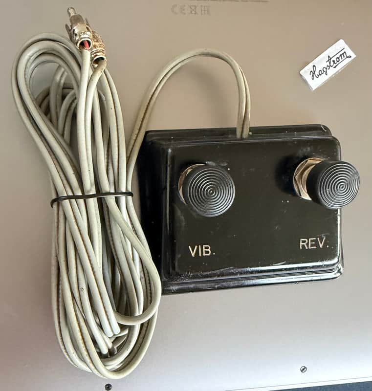 Hagstrom GA 85, GA 35, GA 140, GA 225 switch pedal (VIB. REV.) 1960s-1970s - Black image 1
