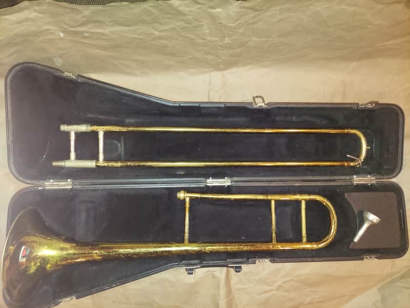 Conn Director Trombone, USA, Brass, Good Condition, with case & mouthpiece image 1
