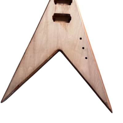 HH Mahogany Wood DIY Project Guitar Flying V Style Body image 1