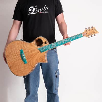 Lindo Earth V2 Slim Body Electro Acoustic Guitar and Premium Hardcase image 2
