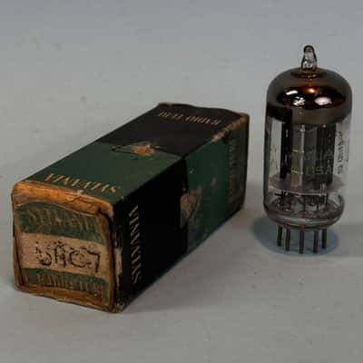 1952 Sylvania 6BC7 Vintage 1950s Black Plate D Getter Tube! T434 image 1