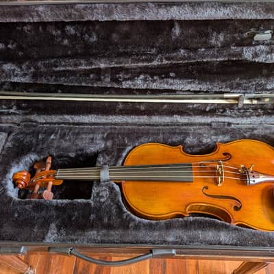 Exceptional Reinhold Schnabl Fiddle Vintage German 4/4 Violin Outfit w/ Braided Carbon Fiber Bow & Composite Case image 9