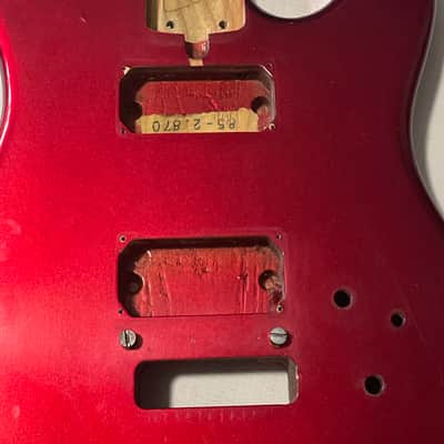 1983 Matsumoku Era Made in Japan Kramer Focus 2000 Candy Apple Red Guitar Body Floyd Ready image 4
