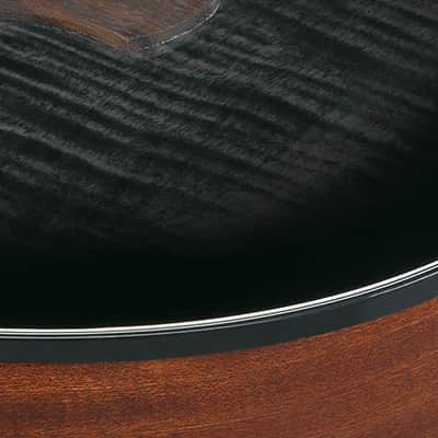 Ibanez AEGB25E TKH Acoustic Electric Bass. Transparent Black Burst High Gloss image 8