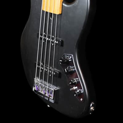 Mas Hino NYC 5-string  Jazz Bass MN fretless in Black w/Gigbag image 6