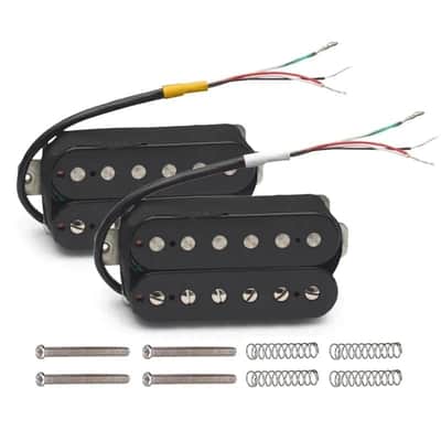 Alnico II Black Guitar Humbucker Pickups Neck and Bridge Set image 6