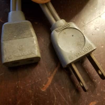 One (1) Weird Wide Electric Disconnect Plug Power Cord Cable Non-polarized Rectangle 1961 image 4