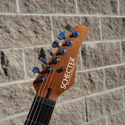 Schecter CUSTOM SHOP USA Sunset Custom-II HSS Tiger Eye Satin 6-String w/Case image 4