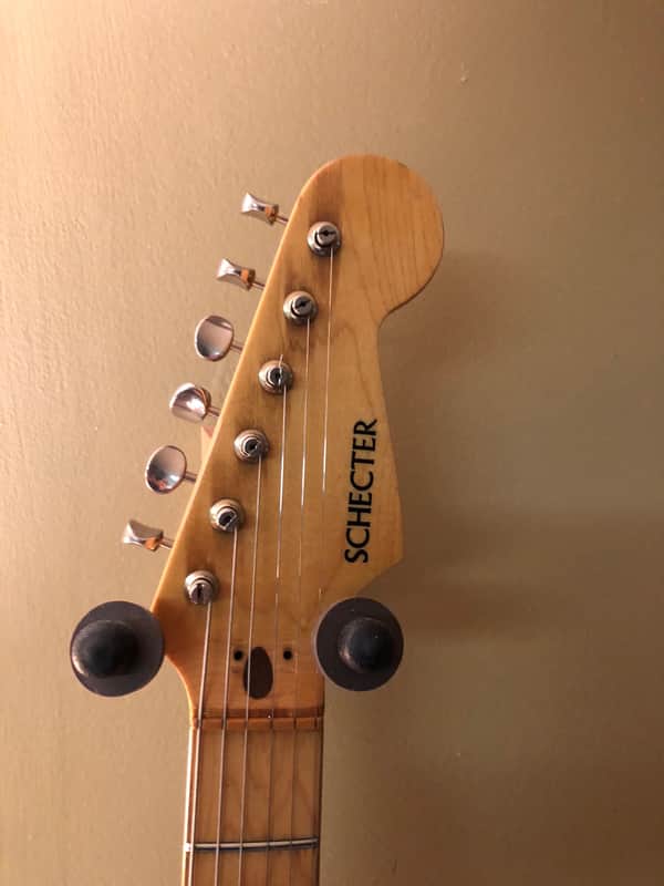 Schecter 1984 Dream Machine Type Stratocaster 1984 Aged Candy Apple Red image 1