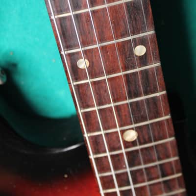 👀 Rare 1960's Woodward Electric Guitar w/ Original Faux Tweed Case Teisco Hoshino Ibanez image 5