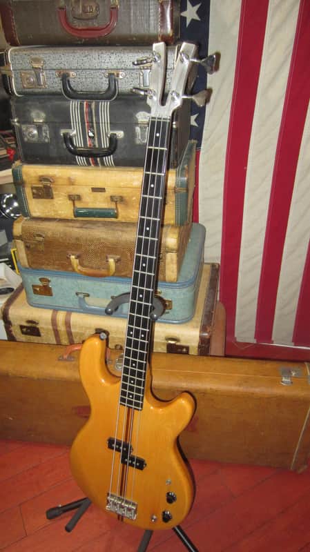 1979 Kramer DMZ4001 Electric Bass Natural w Original Hardshell Case image 1