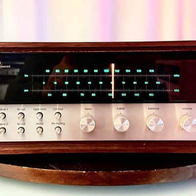 🎶✨ Harman Kardon 430 “Twin Powered” Vintage Stereo Receiver w/ NEW Walnut Wood Case — Serviced/Cleaned, LED Dial, Tested & Working image 2