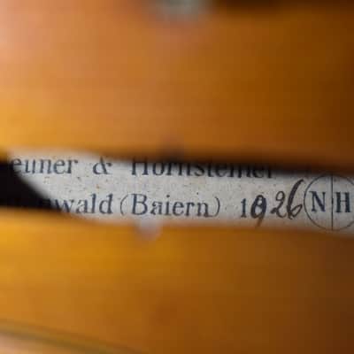 1926 Neuner & Hornsteiner 4/4 Violin Natural Finish w/OHSC image 25