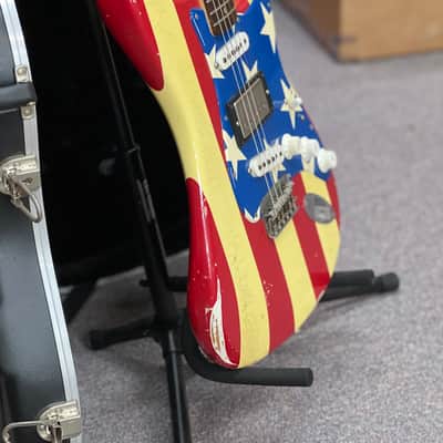 2011 Fender Wayne Kramer Artist Series Signature Stratocaster - Stars & Stripes image 6
