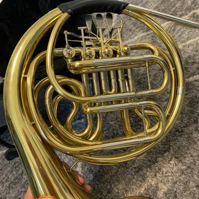 Mendini By Cecilio F/Bb Double French Horn with Solid Rotors String Lever Action image 4