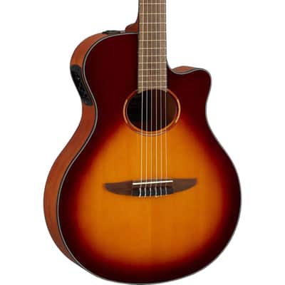 Yamaha Ntx - Thinline Acoustic-Electric Classical Guitar - Brown Sunburst image 6