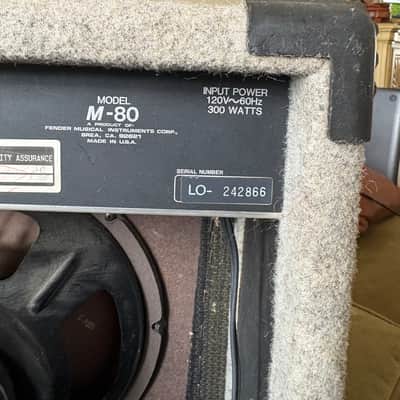 Fender M-80 2-Channel 80-Watt 1x12" Solid State Guitar Combo 1989 - 1994 - Grey Carpet USA image 18