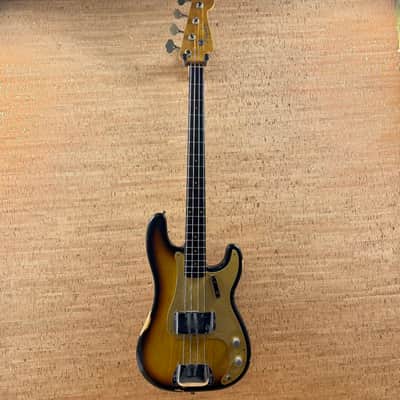 Fender Precision Bass Gold Guard 1959 - Sunburst Ash Body Lightweight image 3