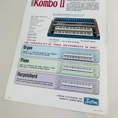 Kustom Kombo II Flyer 1971 image 2