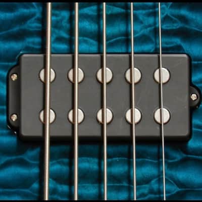 Ernie Ball MusicMan BFR StingRay 5H 20th Anniversary Tahitian Quilt. #6 of 10 StingRay 5H 2007 Tahitian Blue Quilt-Matching Headstock-Tahitian Blue Birdseye Neck image 10