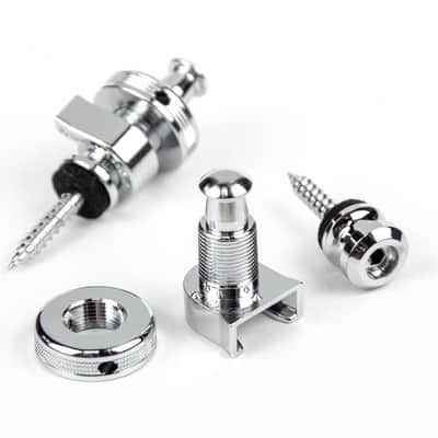 Schaller S-Locks Guitar Strap Lock System, Chrome image 3