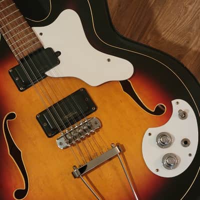 1966 Mosrite Celebrity III 12 String 3-12SB Electric Guitar Sunburst All Original W/HSC image 4